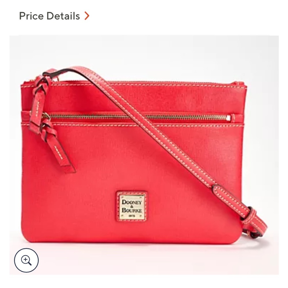 Dooney & Bourke Saffiano Leather Patsy Crossbody in Tomato NWT